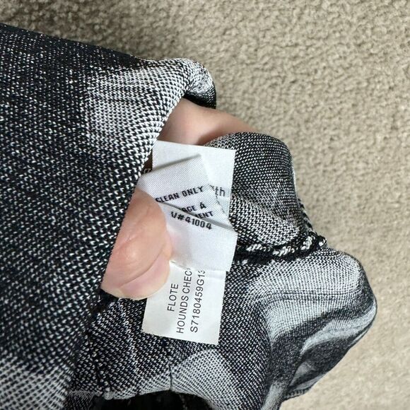 Diane Von Furstenberg Flote Mini Skirt Size Small Black/White Hounds Check Knit - Picture 10 of 11